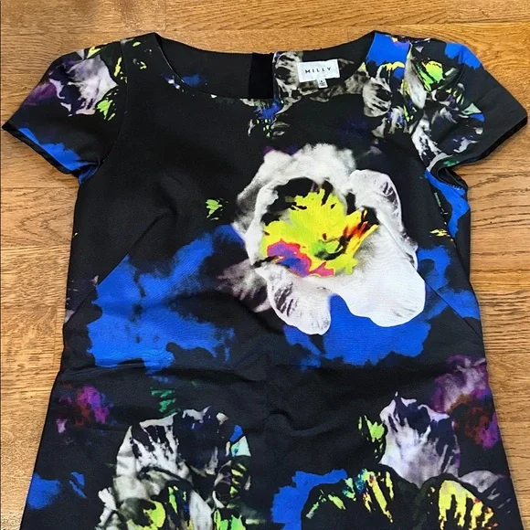 Milly Multicolor Abstract Print Dress - Picture 2 of 8